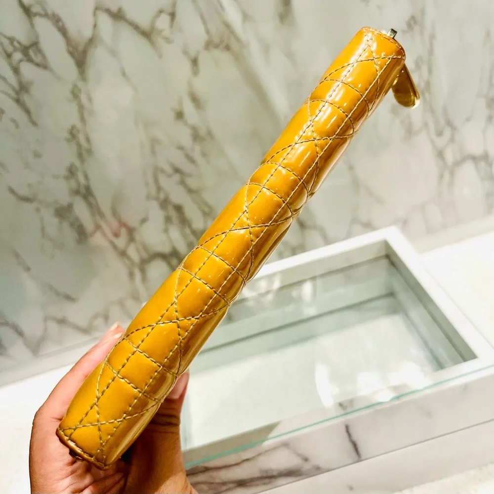 Lady Dior Yellow Cannage Long Wallet